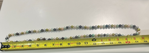 Honora 36" Pastell Multicolor Süßwasser Perlen Halskette geknotet Strang ohne Verschluss - Bild 13 von 13