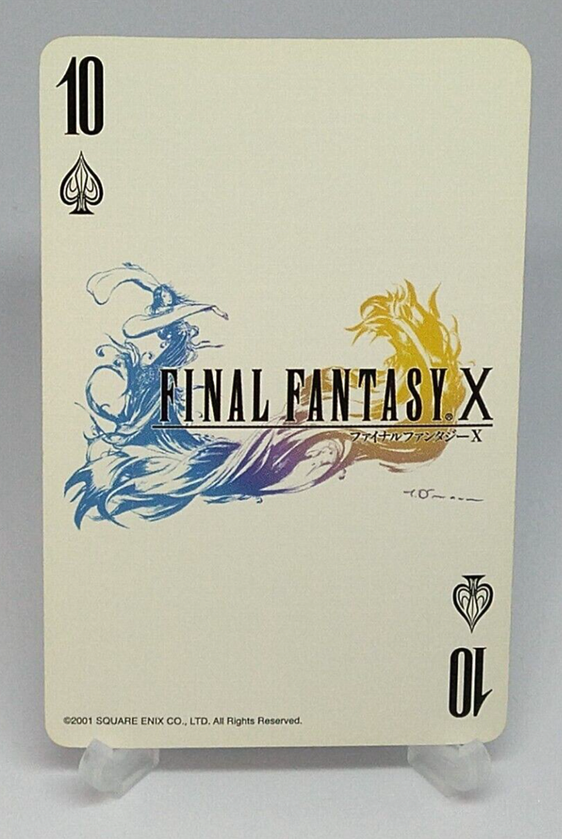 Final Fantasy 25th Anniversary Playing Cards Spade 10 Square