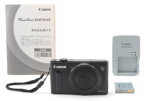【MINT】Canon PowerShot SX610 HS 20.2MP Black 18x Digital Camera From JAPAN