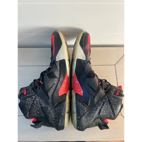 Nike LeBron James 12 XII ID Mens Size 16 Custom Black Red Sneakers 728709-982 - Picture 4 of 11