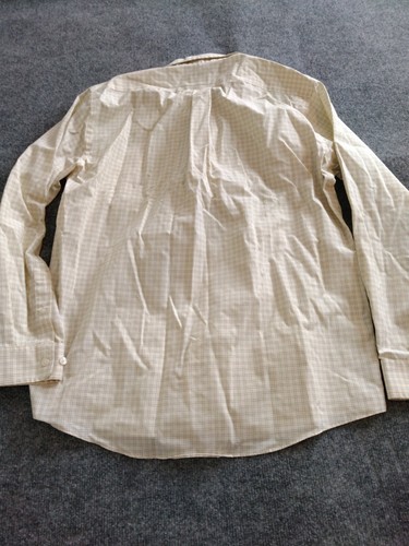Eddie Bauer Dress Shirt Mens M Medium Yellow Plaid Casual Long Sleeve Button Up - Picture 3 of 8