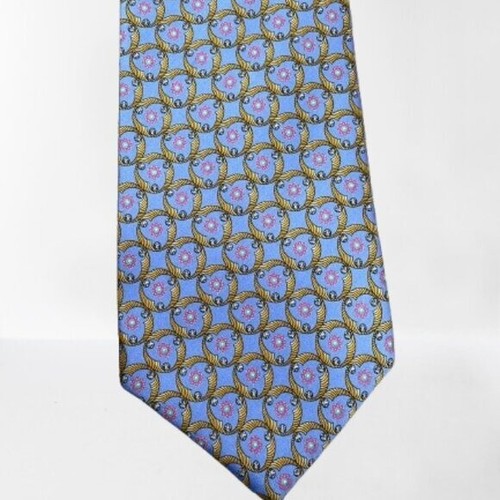 Faberge 100% Silk Tie Handmade in USA Blue/Gold Old Money - Picture 3 of 7