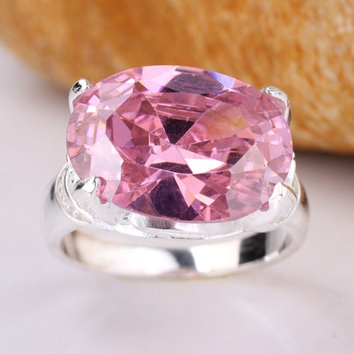 Großer ovaler Stein Dame 925 Sterling Silber Ring Geburtstag Geschenk Größe 6 bis 9 - Bild 10 von 11