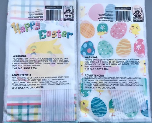 Lot of 30 Total Easter Treat Bags With Twist Ties 2 Designs 5”x 9” - Picture 2 of 2