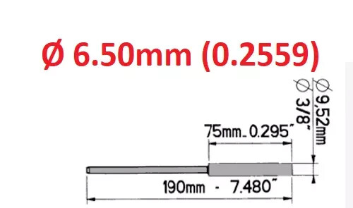 SERDI Style Carbide Valve Guide Pilot Pilots Top 9.52 mm (.375) Length 190mm - Picture 32 of 83