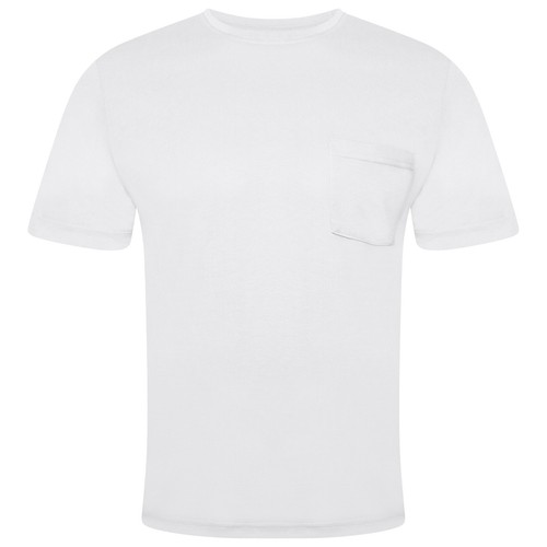 Herren Rundhalsausschnitt T-Shirts Kurzarm Tasche Freizeit Baumwolle Tee Uni Oberteil - Bild 20 von 43