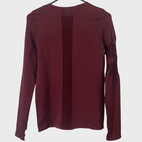 C&C California Performance Athletic Long-Sleeve Shirt Red Running Womens Small - Picture 3 of 12