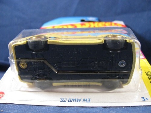 2024 Hot Wheels '92 BMW M3, Yellow, w/Real Riders Wheel Swap - Picture 5 of 5