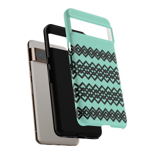 Robuste Handyhülle Blau mit schwarzen Diamanten für iPhone, Samsung Galaxy, Google Pixel - Bild 153 von 285