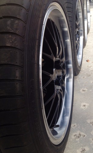 19” Kyowa Racing EVOLVE 628, Offset Wheels, Black Mesh w/ Silver Polished Lip - Picture 7 of 12