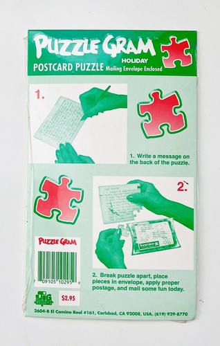 Postcard Puzzle Gram - Christmas Snowman - Mail A Puzzle - NOS - Christmas Card - Picture 2 of 3