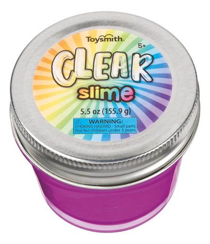 ToySmith 5.5 oz Clear Slime -One Random Color- Kids Sensory Slime Putty 3" New - Picture 2 of 3