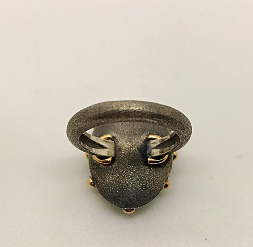 Anillo Boho Matriz Turquesa Matriz Mojave Verde Hecho a Mano - Imagen 7 de 11