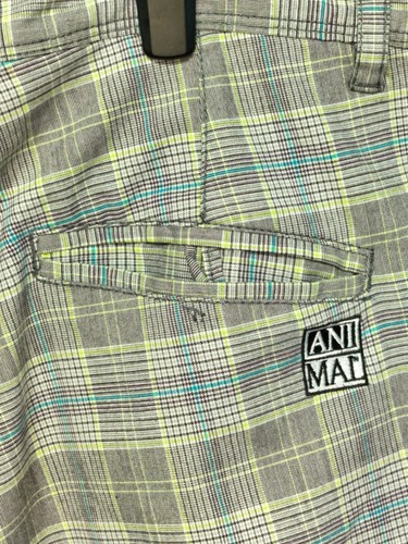 Animal Grey Check Chino Shorts - Men's Size 38W - Checked Summer Skate Shorts - Picture 5 of 10