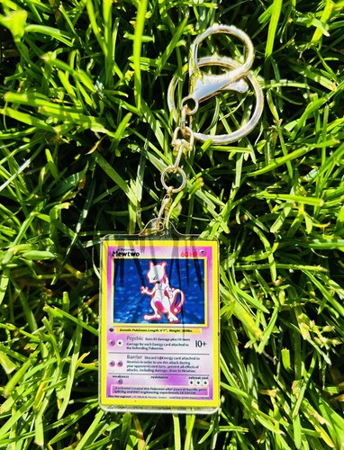 BRAND NEW Pokemon Blastoise Card Keychain - Mewtwo & Charizard available! F/S - Picture 3 of 5