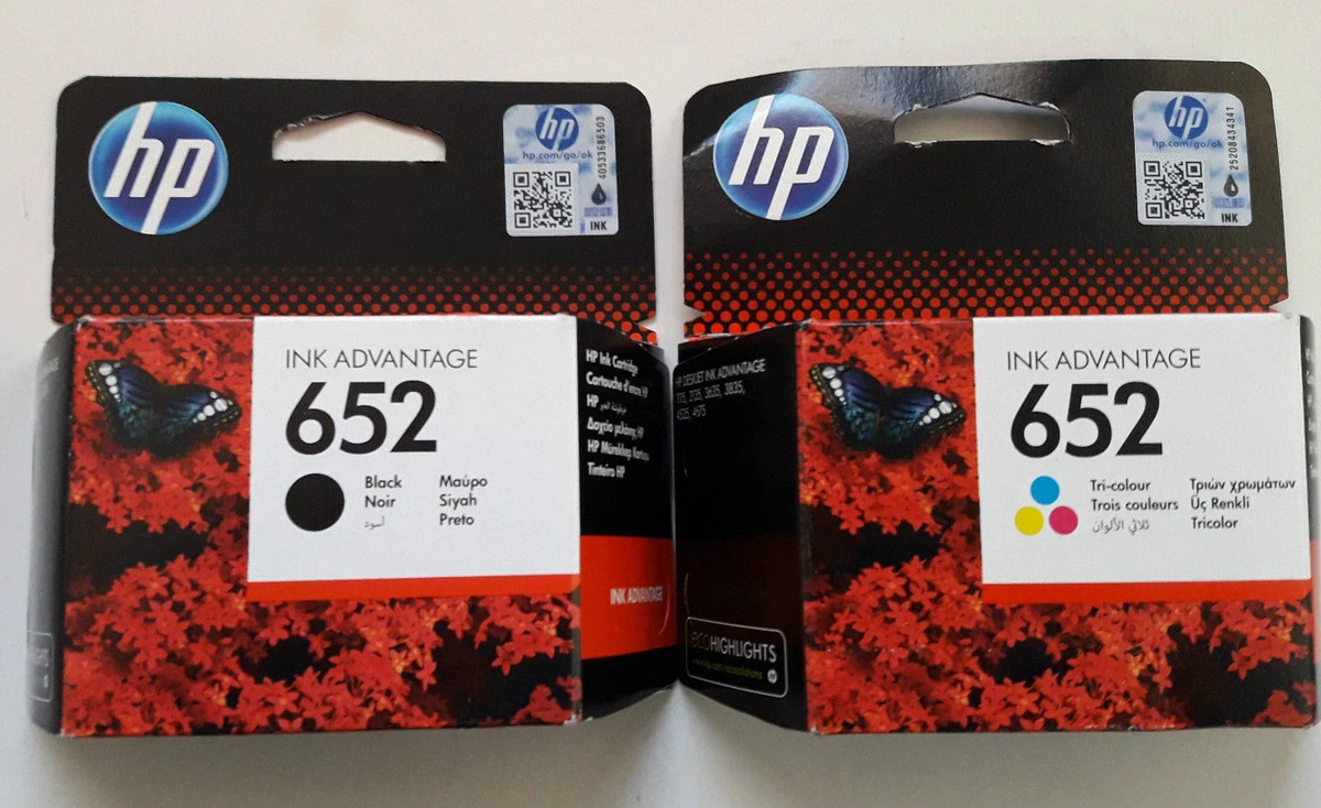 NEW HP INK CARTRIDGE ORIGINAL HP 652 BLACK 652 TRI COLOUR eBay