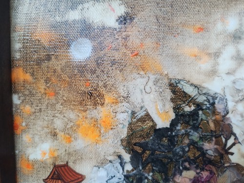 ORIGINAL ACRYLIC AND MIXED MEDIA ON CANVAS SIGNED ARTIST LIN MARTINIQUE - Picture 16 of 19