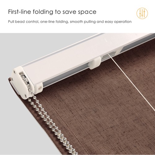 Corded Size Custom Polyester linen material Roman Shades Roller Blinds Window - Picture 6 of 24