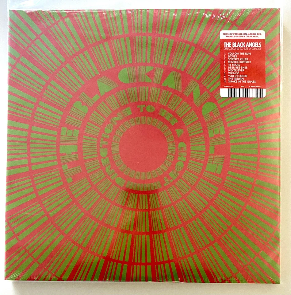 The Black Angels - Directions to See A Ghost 3LP Red Green Clear Vinyl MINT New - Image 2 of 4
