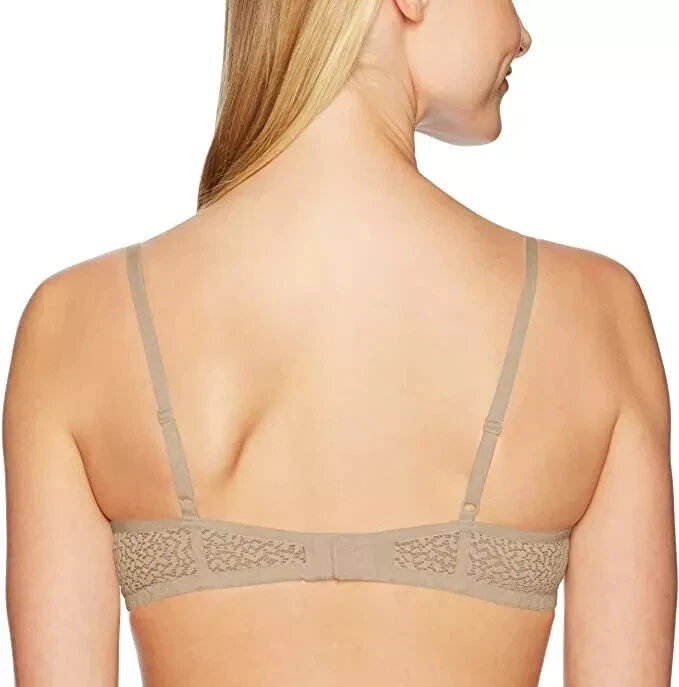 DKNY L95024 Intimates Modern Lace Unlined Demi Bra Champagne Women's Size 34C - Image 2 of 2