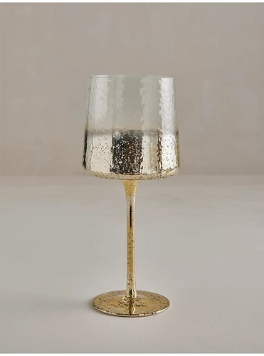 STACEY SOLOMON GOLD TONE WINE GLASSES X 2 Brand New + Free Shipping - Picture 3 of 4