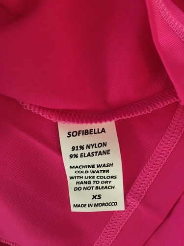 Sofibella Athletic Racerback Top (7001) Magenta Color (UV Colors Collection) - Picture 3 of 3