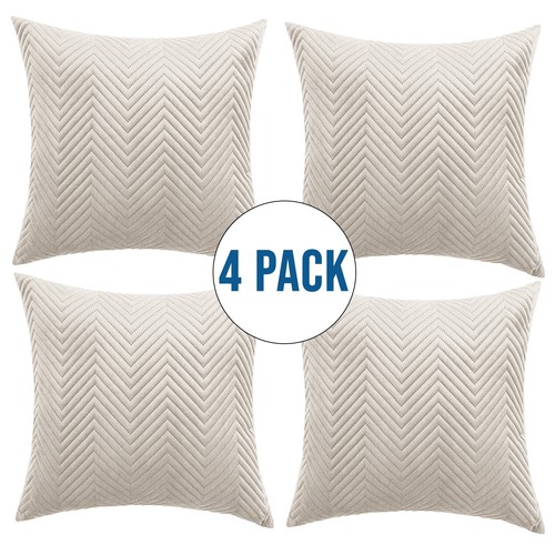 Large Filled Cushions Pack 1, 2, 4 Velvet Cushion with Cover Bed Sofa Pillow Set - Picture 33 of 90