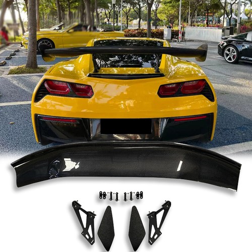 Carbon Fiber Rear Wing Spoiler Trunk Lip for Chevrolet Corvette C7 Z06 2013-19 E - 第 1/7 張圖片