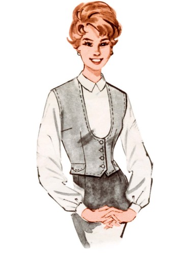 Butterick SEWING PATTERN B7018 Misses' Retro 1960s Vest/Waistcoat 6-14 Or 14-22 - Picture 3 of 7