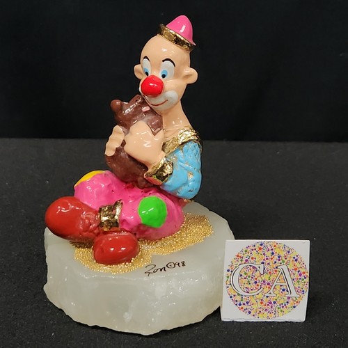 1998 Ron Lee "Kisses" Clown With Dog on Onyx Stone Base 179/2500 L541