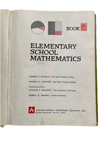 Vintage Elementary School Mathematics Book 6 1964 Addison Wesley Publishing MCM - Picture 3 of 7