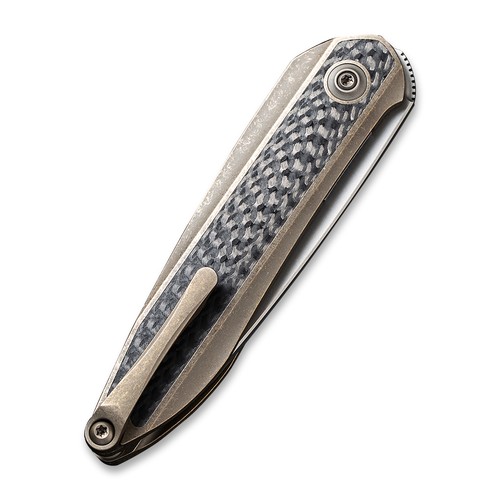 WE COLTELLO Black Void Opus Liner Lock 2010A CPM 20CV fibra di carbonio bronzo titanio - Foto 4 di 6