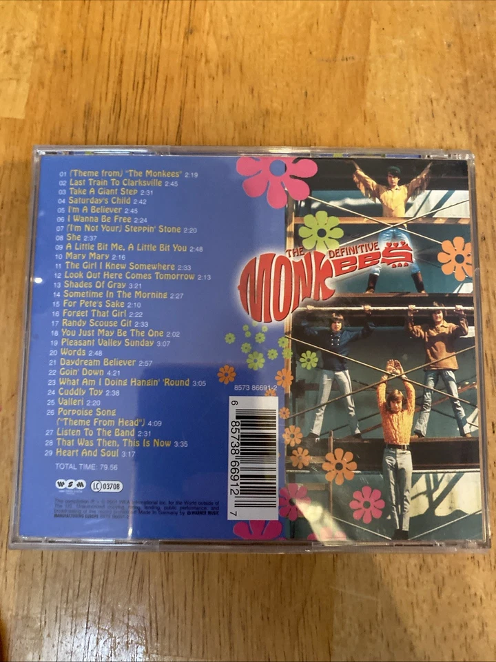 The Definitive Monkees German Import CD 2001 WEA International Issue Foto 2 de 4