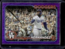 2024 Topps Teoscar Hernandez Purple Holofoil #205/799 Dodgers