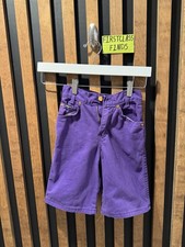 VINTAGE Girls Kids Chic Purple Jeans Made In USA Size 10W 16.5L 7 Inseam