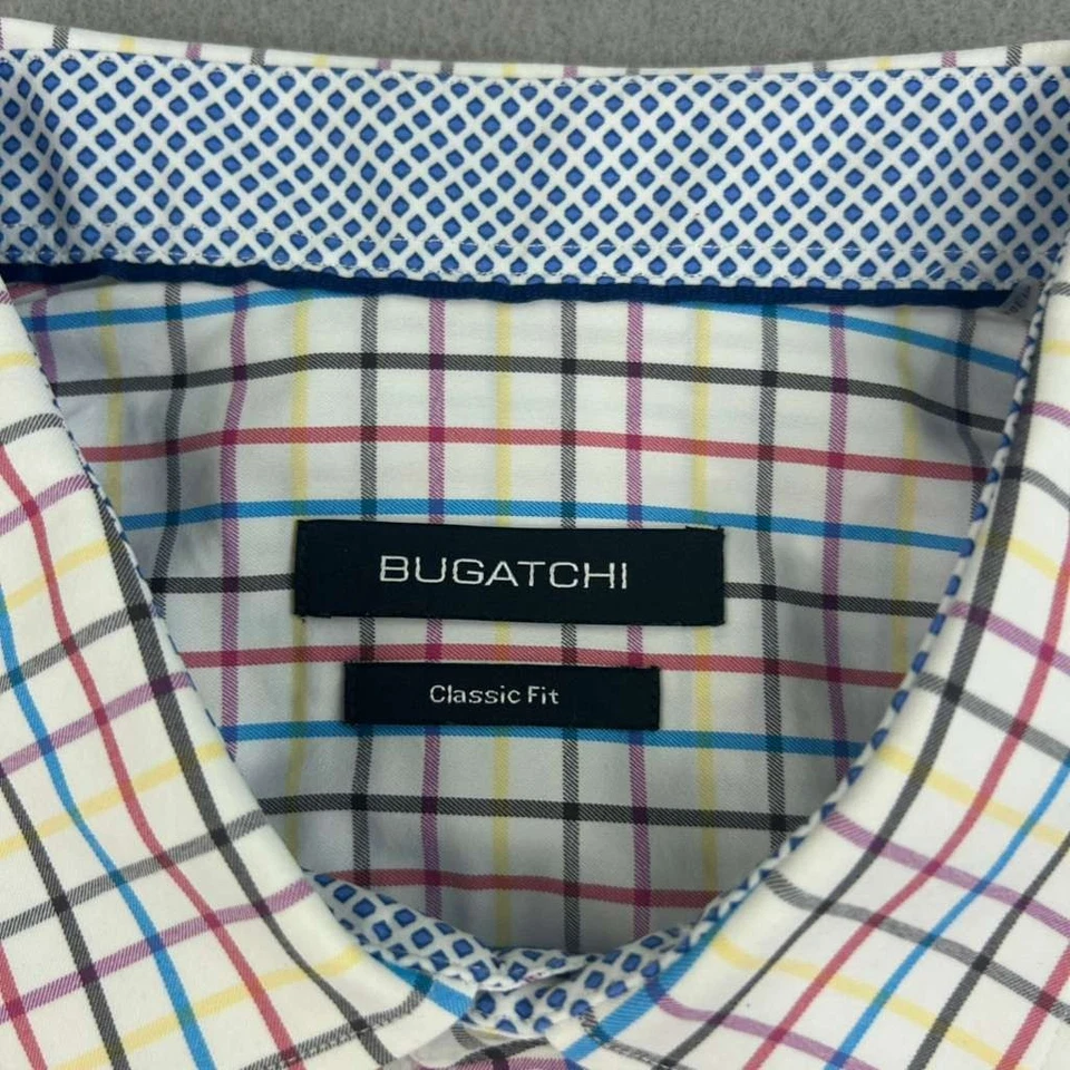 Bugatchi Shirt Mens 2XL Multicolor Plaid Classic Fit Long Sleeves Button Up - Image 2 of 4