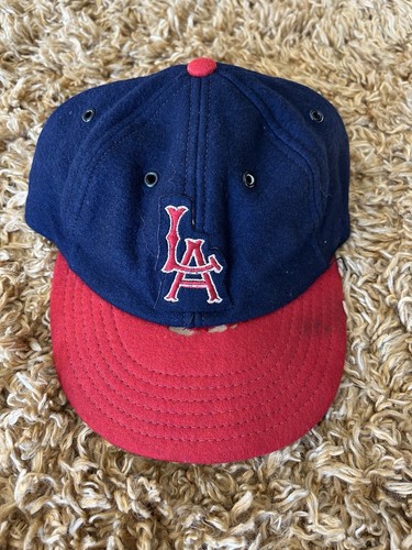 Vintage Los Angeles California Angels Fitted Hat Wool Small Authentic MLB - Imagen 1 de 4