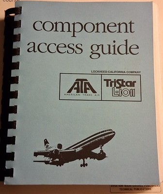 Vintage Lockheed L-1011 Jet ATA Component Access Guide Tristar Airplane Book