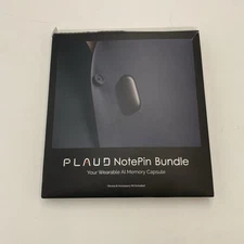 Plaud Note Pin Bundle Wearable AI Memory Capsule Cosmic Grey Open Box 