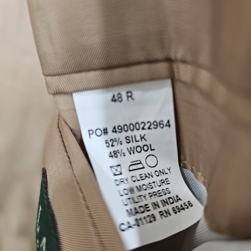 Lauren Ralph Lauren Herren Sportmantel Blazer Sakko Gr. 48R Beige Braun Seide Wolle - Bild 7 von 12
