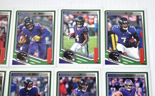 🟣⚫️🟣 2025 SCORE BALTIMORE RAVENS COMPLETE BASE TEAM SET (13 CARD LOT) ⚫️🟣⚫️ - Picture 2 of 6