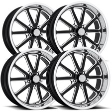 (Set of 4) US Mags U117 Rambler 18x7 5x5" +1mm Black/Milled Wheels Rims 18" Inch