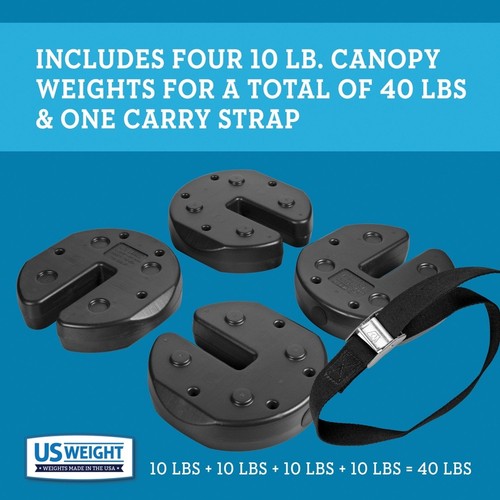 Eco-Friendly Canopy Weights Set 4 Interlocking 10 lb Portable Outdoor Event New - Picture 3 of 9