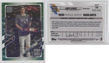 2021 Topps World Series Highlights Green /499 Corey Seager #198