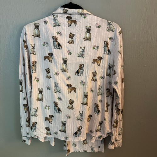 PJ SALVAGE Pink Dogs in Flower Crowns Pj Set Size Medium comfort - Bild 7 von 8