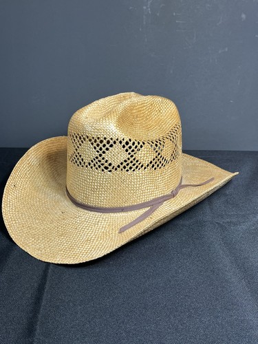 Sombrero de Paja Western Vaquero MHT Talla 6 3/4 Western Master Hatters Of Texas - Imagen 1 de 9