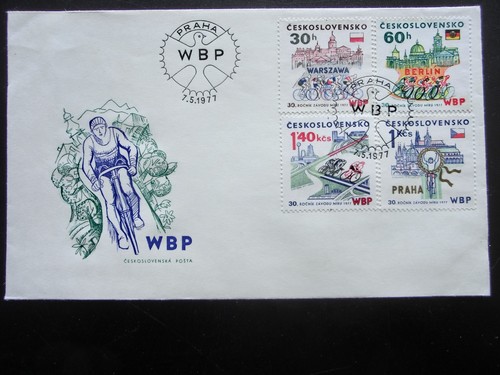FDC Tschechoslowakei CSSR Friedensfahrt 1977 Ersttagsstempel 7.5.1977