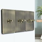 Green Bronze Stainless Steel 86 Type Toggle Switch Panel for Home Lighting