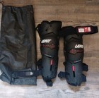 Leatt Z-Frame Knee And Shin Braces, Black And Red K-Type A, Size LARGE (L).