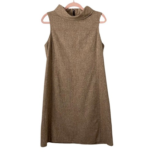 Vintage Lilly Pulitzer Dress Womens Size 10 Brown Wool Mini Preppy Academia